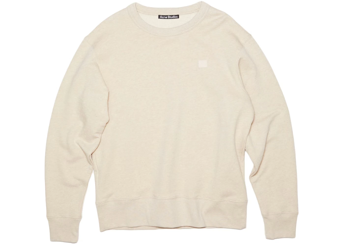 Acne Studios Face Patch Crewneck Sweatshirt Oatmeal Melange