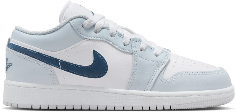 Jordan 1 Low White Aura Squadron Blue (GS)