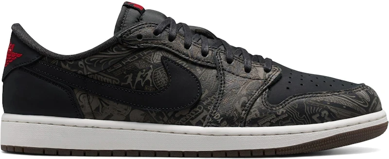 Jordan 1 Retro Low OG Laser Black University Red