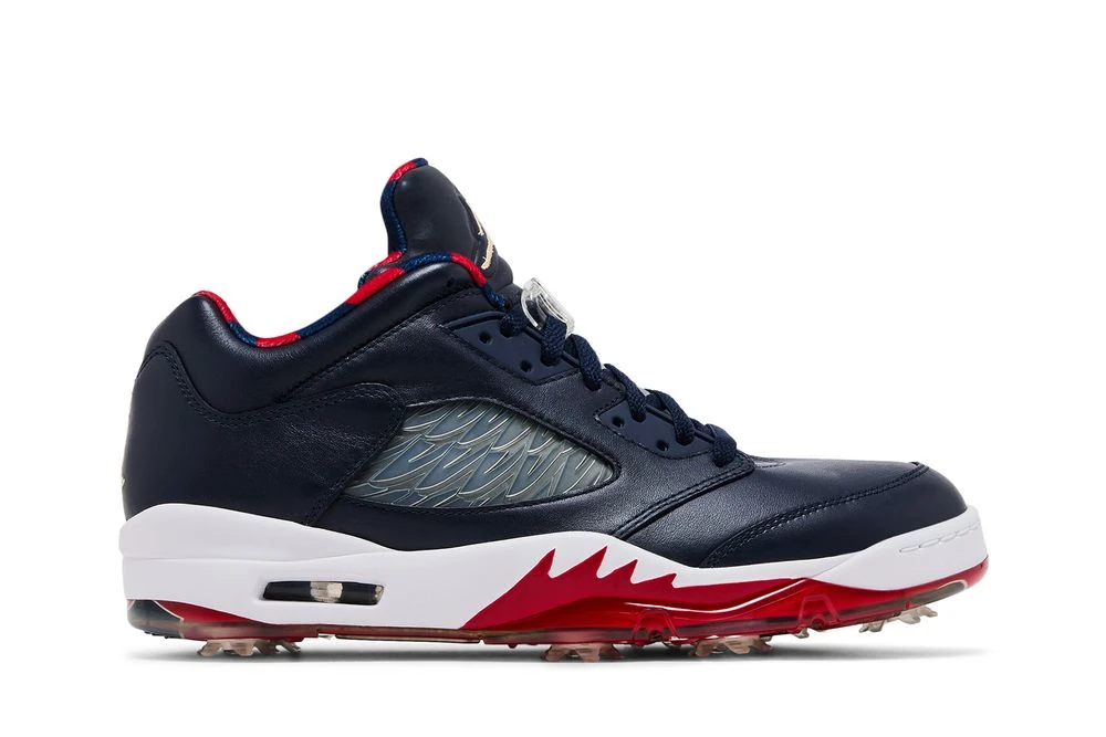Jordan 5 Low Golf Obsidian Red