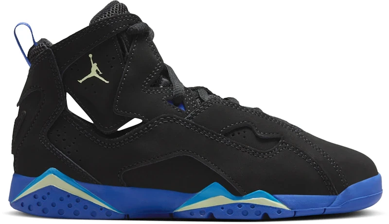 Jordan True Flight Black Hyper Royal Photo Blue Barely Volt (PS)