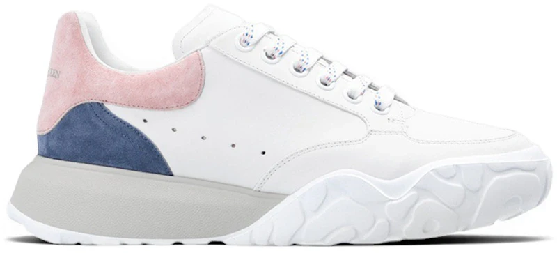 Alexander McQueen Oversized Court Trainer White Ice Pink Pale Blue