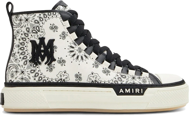 AMIRI M.A. Logo Court High Bandana White Black
