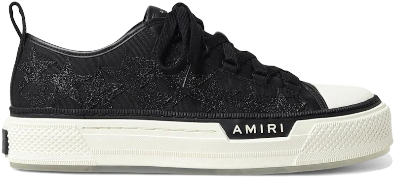 AMIRI Stars Court Low Black Glitter