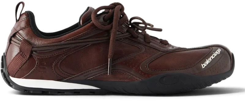 Balenciaga Leather Radar Sneaker Brown Black