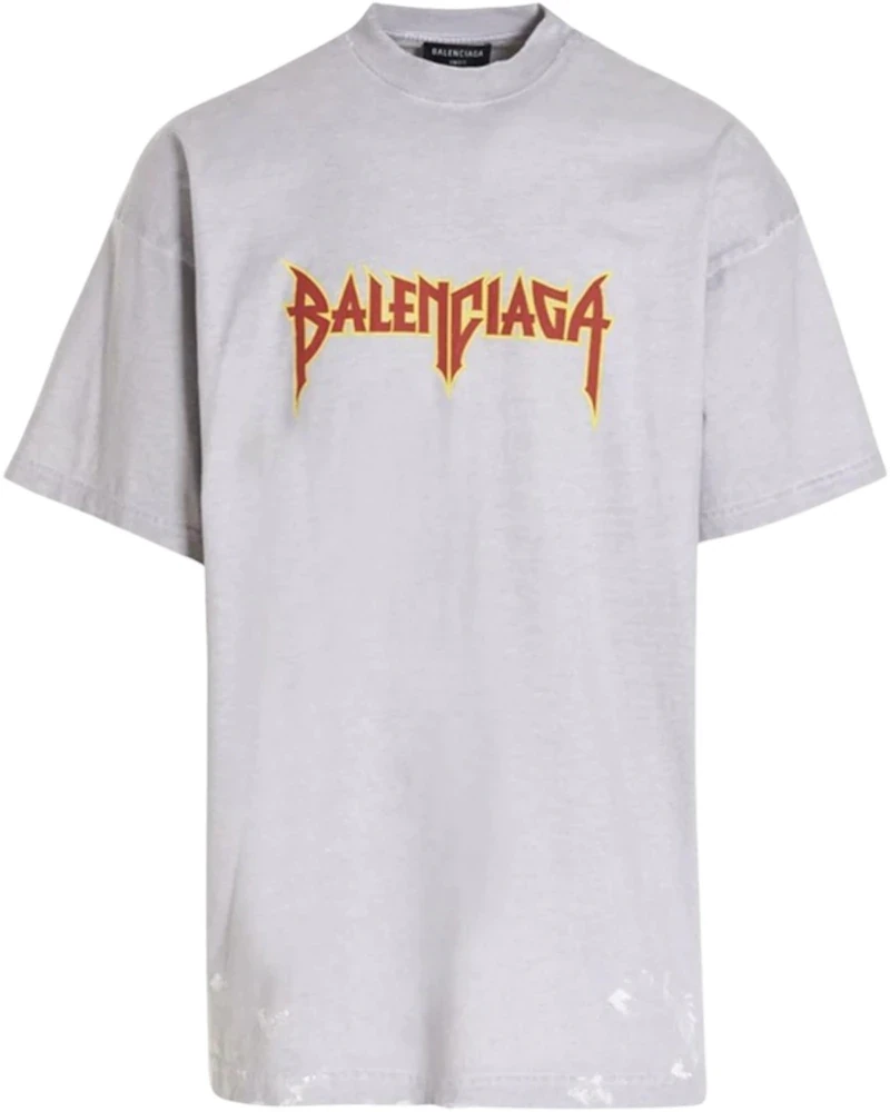 Balenciaga Metal Vintage Oversized T-Shirt Grey/Multi