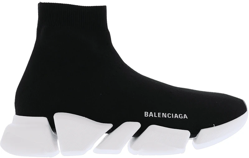 Balenciaga Speed 2.0 Black White Tansparent Sole