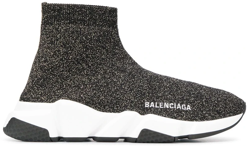 Balenciaga Speed Lurex Knit Metallic Grey (Women's)