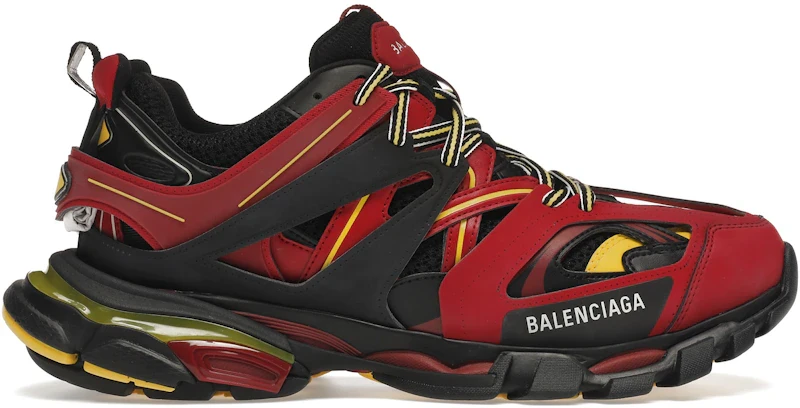 Balenciaga Track Trainers Burgundy Black
