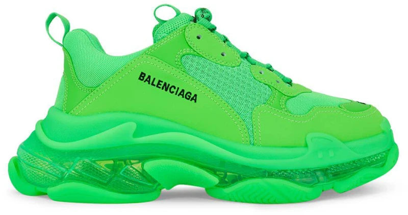 Balenciaga Triple S Clear Sole Fluo Green