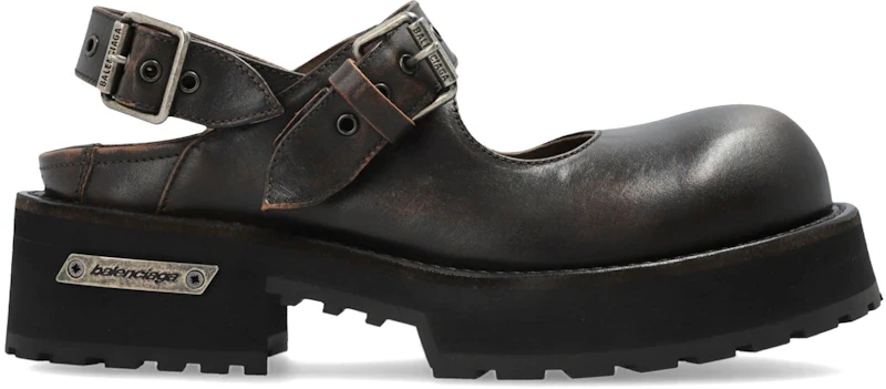 Balenciaga Venom Mary Jane Platform Brown/Silver Women's