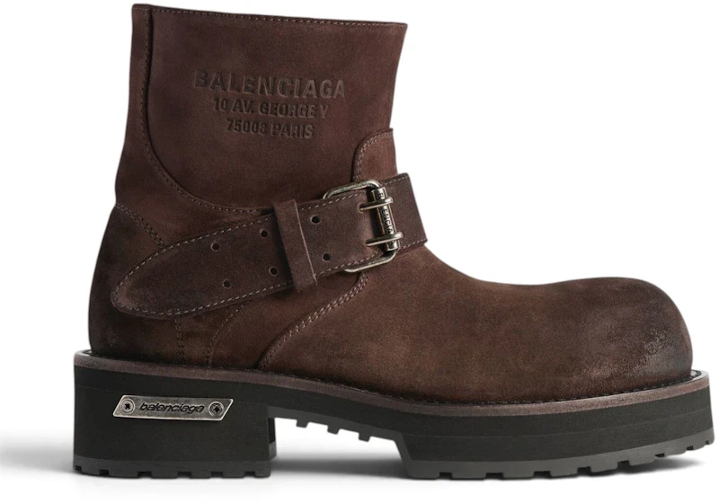 Balenciaga Venom Mini Bootie Light Espresso Ag Silver