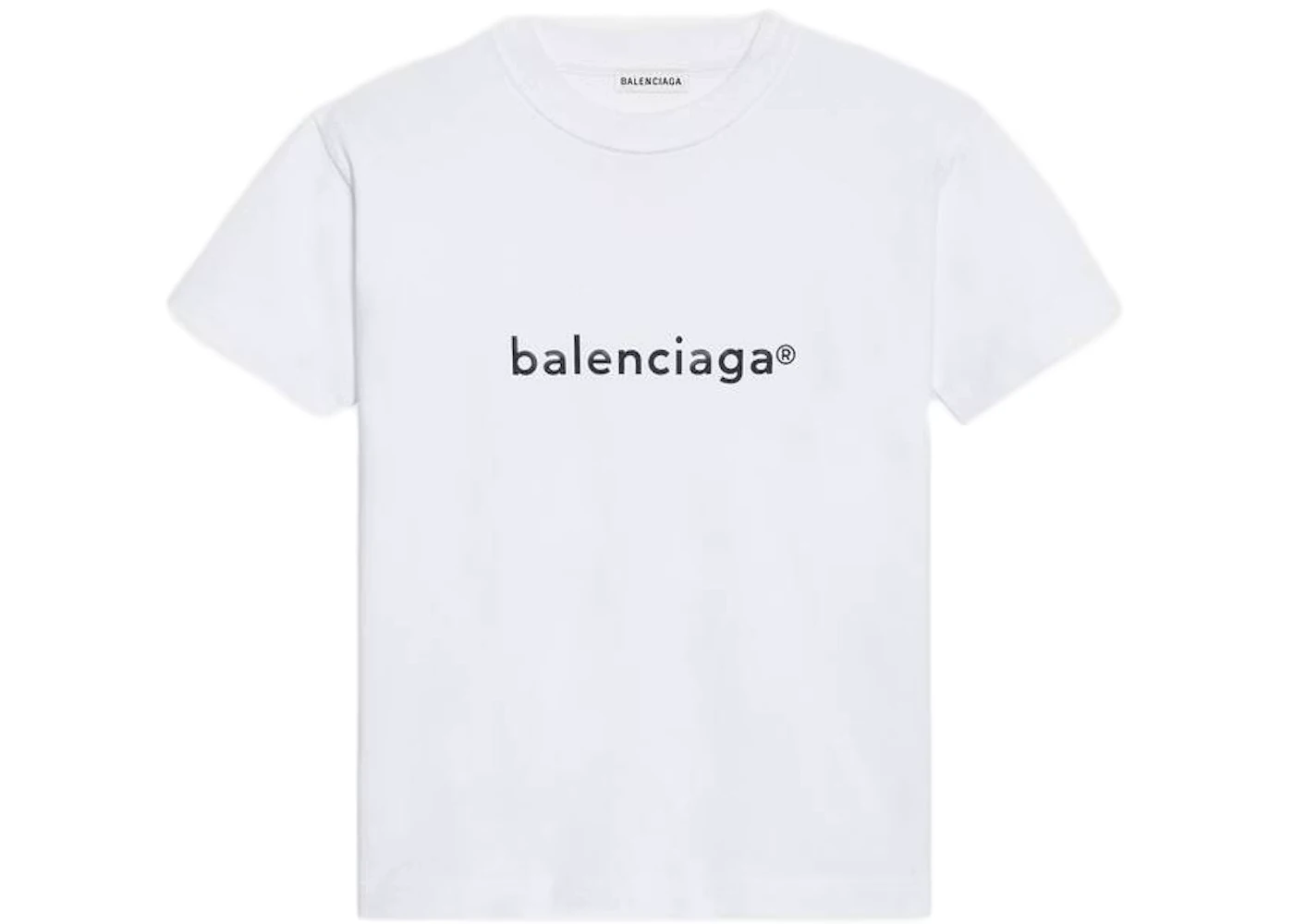 Balenciaga Womens New Copyright Small Fit T-shirt White