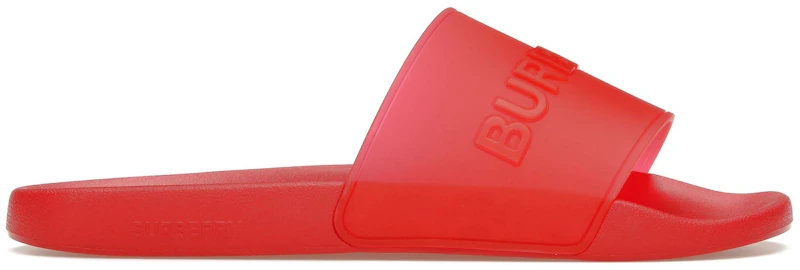 Burberry Embossed Logo Slides Bright Red