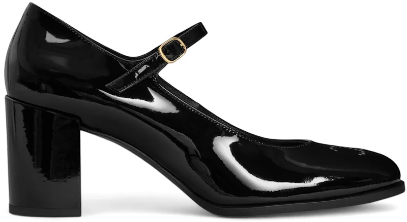 Celine Lily Perforated Triomphe Babies Black Patent (Women's)
