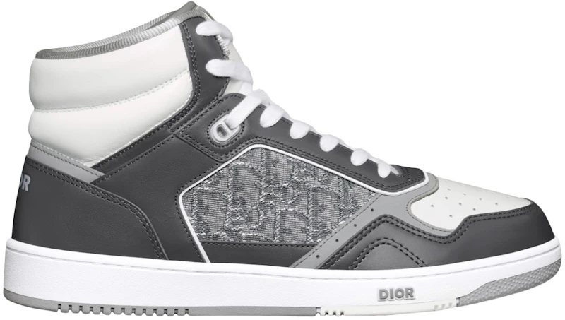 Dior B27 High Anthracite White Dior Oblique Jacquard Ruthenium Metallic Threads