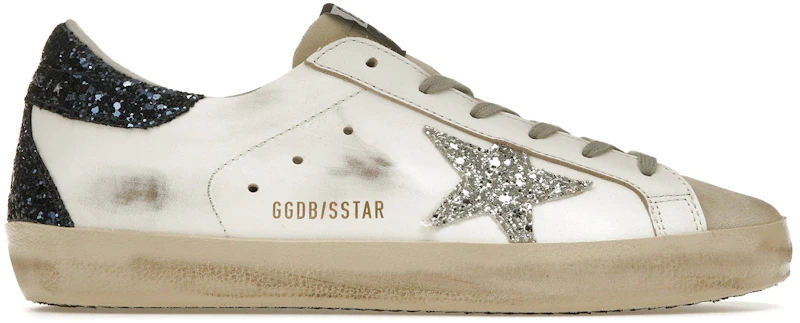 Golden Goose Super-Star White Blue Glitter (Women's)