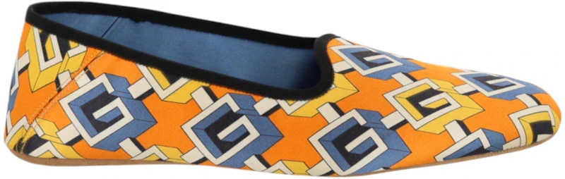 Gucci Geometric G Print Slippers Yellow (Women's)