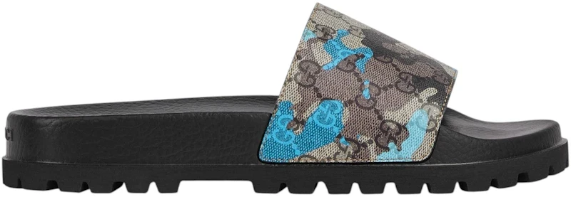 Gucci Lug Sole Slide Blue