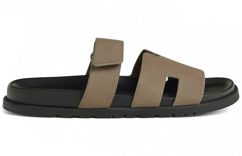 Hermes Chypre Sandal Étoupe Suede Goatskin