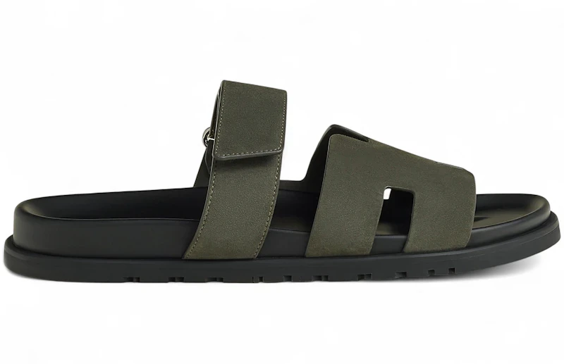 Hermes Chypre Sandal Vert Forêt Suede Goatskin