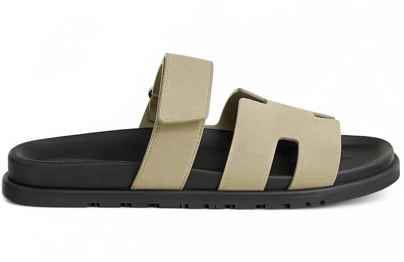 Hermes Chypre Sandal Vert Mosaïque Suede Goatskin