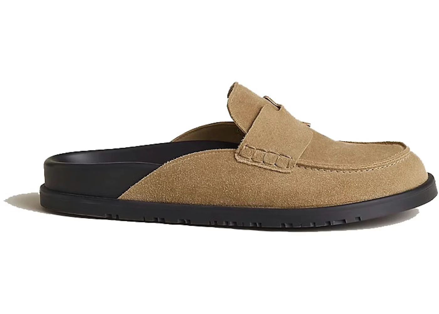 Hermes Go Mule Beige Argile Suede Calkskin (Men's)