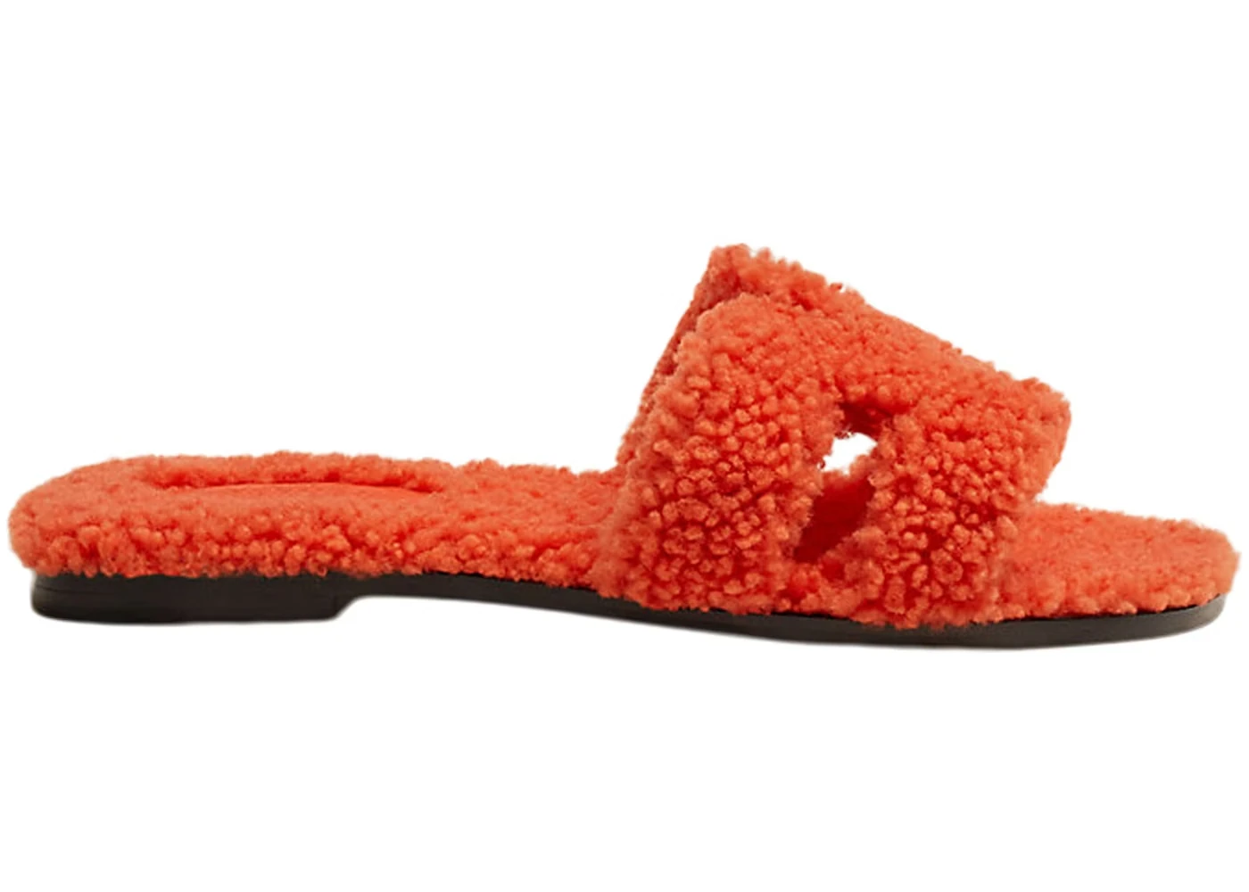 Hermes Oran Sandal Orange Woolskin