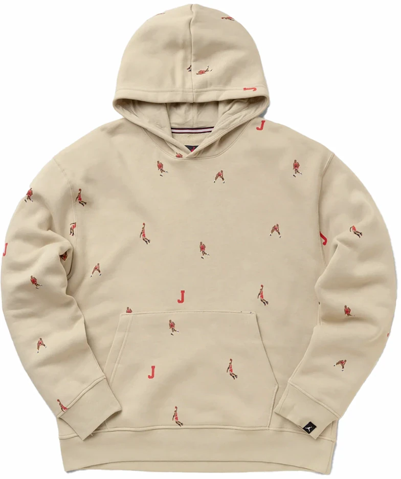 Jordan Essential Holiday Jumpman Fleece Pullover Hoodie Light Brown
