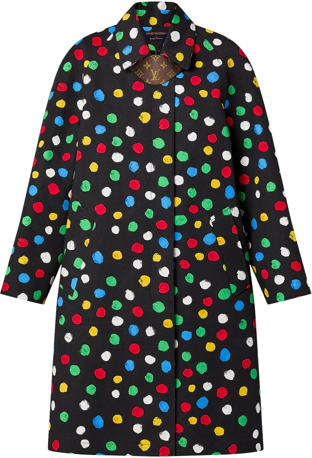 Louis Vuitton x Yayoi Kusama Painted Dots Trench Coat Black