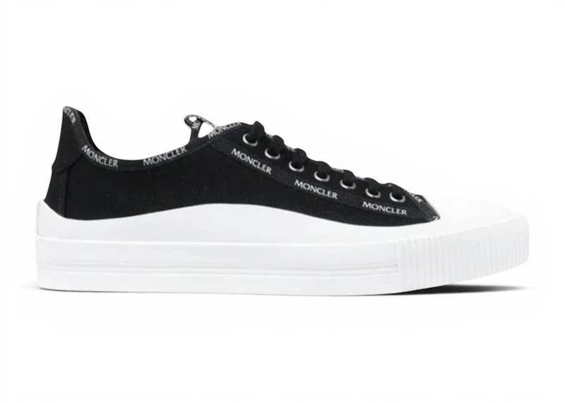 Moncler Glissiere Low Top Canvas Black White