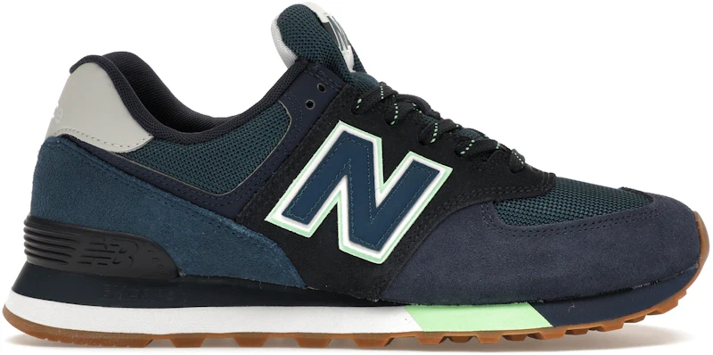 New Balance 574 Natural Indigo Green