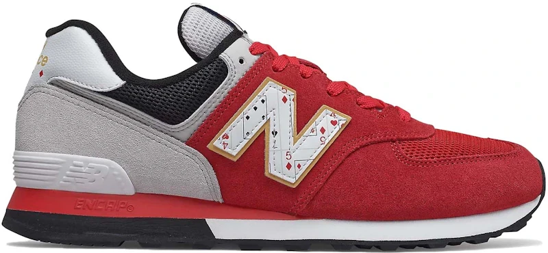 New Balance 574 Playing Card Red Grey