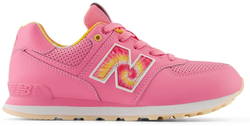 New Balance 574 Signal Pink Clementine Tie-Dye (GS)