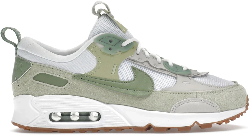 Nike Air Max 90 Futura White Olive Aura Gum Medium Brown Oil Green (Women's)