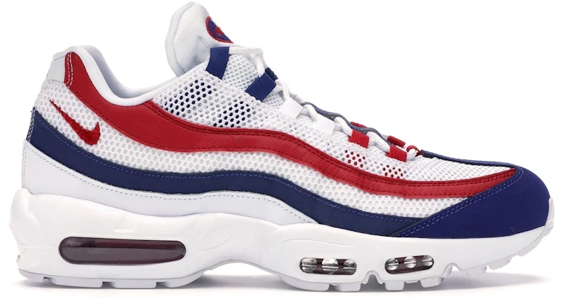 Nike Air Max 95 White Deep Royal Blue Gym Red