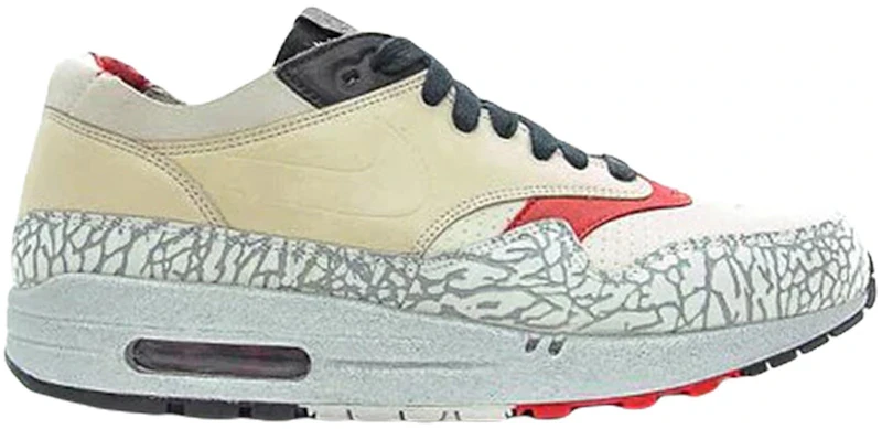 Nike Air Max 1 NL Premium Elephant Print Neutral Grey Varsity Red (2005)
