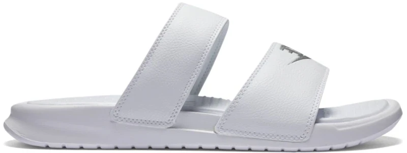 Nike Benassi Duo Ultra White Metallic Silver (Women's)