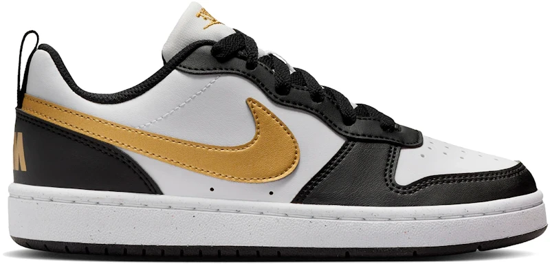 Nike Court Borough Low Recraft Black White Metallic Gold (GS)
