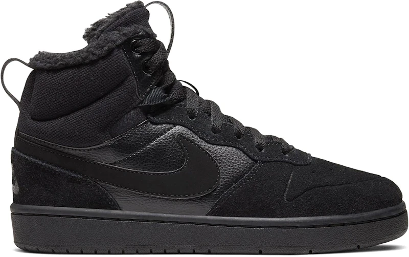 Nike Court Borough Mid 2 Triple Black (GS)