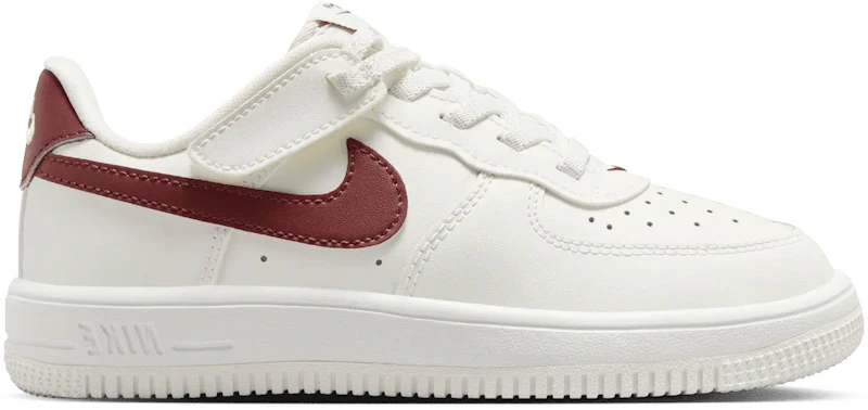 Nike Force 1 Low EasyOn White Team Red Solid White Outsole (PS)