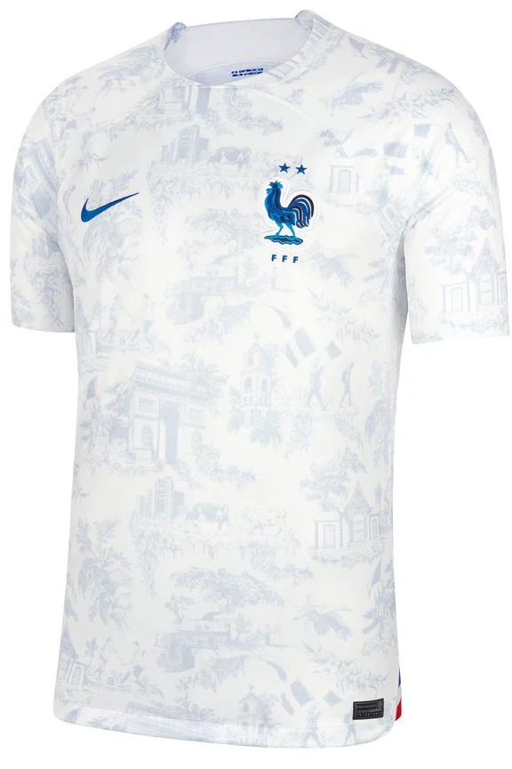 Nike France 2022/23 Stadium Away Dri-FIT Soccer Jersey White/Game Royal