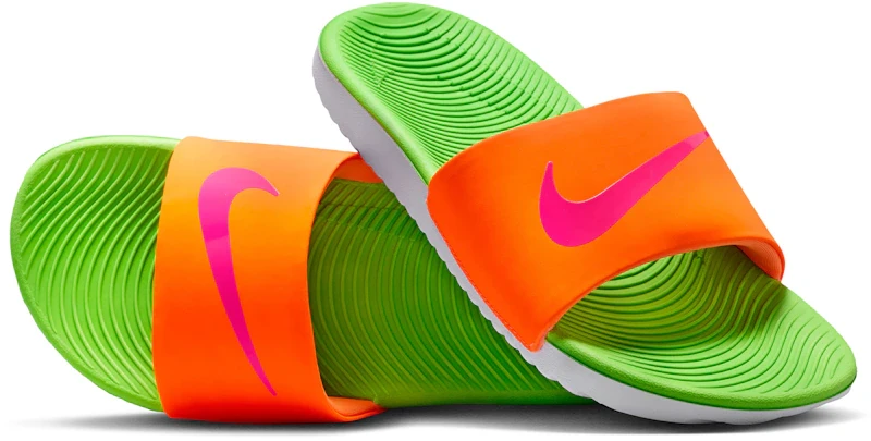 Nike Kawa Slide Total Orange Green Strike Pink (GS)