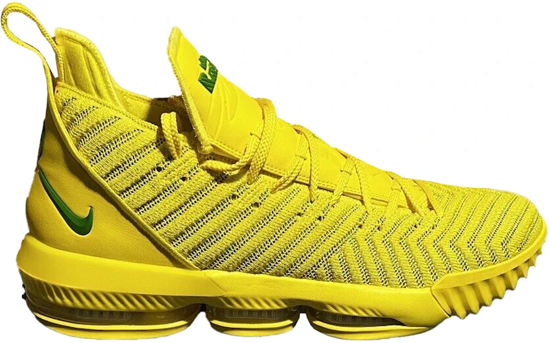 Nike LeBron 16 Oregon Ducks Yellow Strike (PE)
