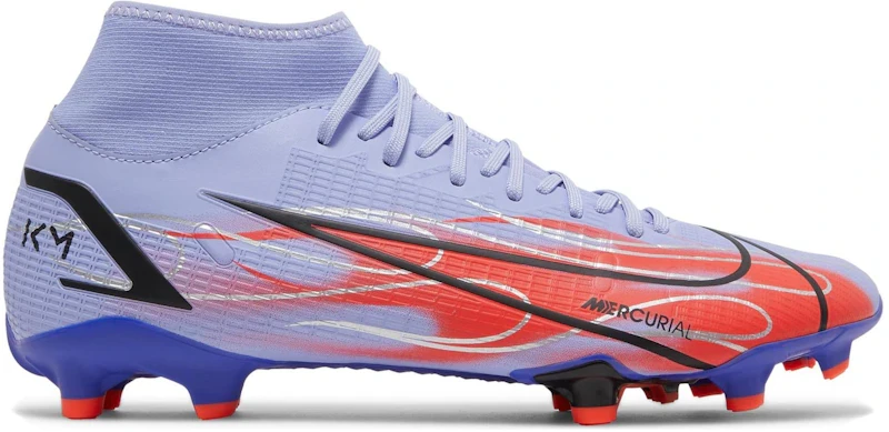 Nike Mercurial Superfly 8 MG Kylian Mbappe Flames (Purple Red Sole)
