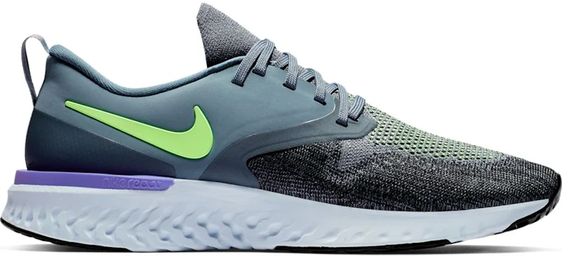Nike Odyssey React 2 Flyknit Hydrogen Blue Lime Blast
