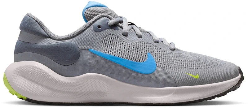 Nike Revolution 7 Cement Grey Light Carbon Volt University Blue (GS)