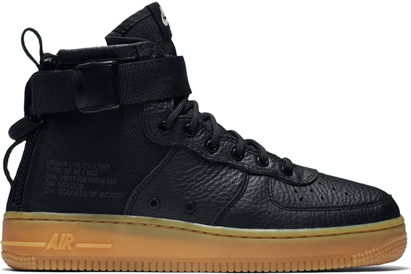 Nike SF Air Force 1 Mid Black Gum (GS)
