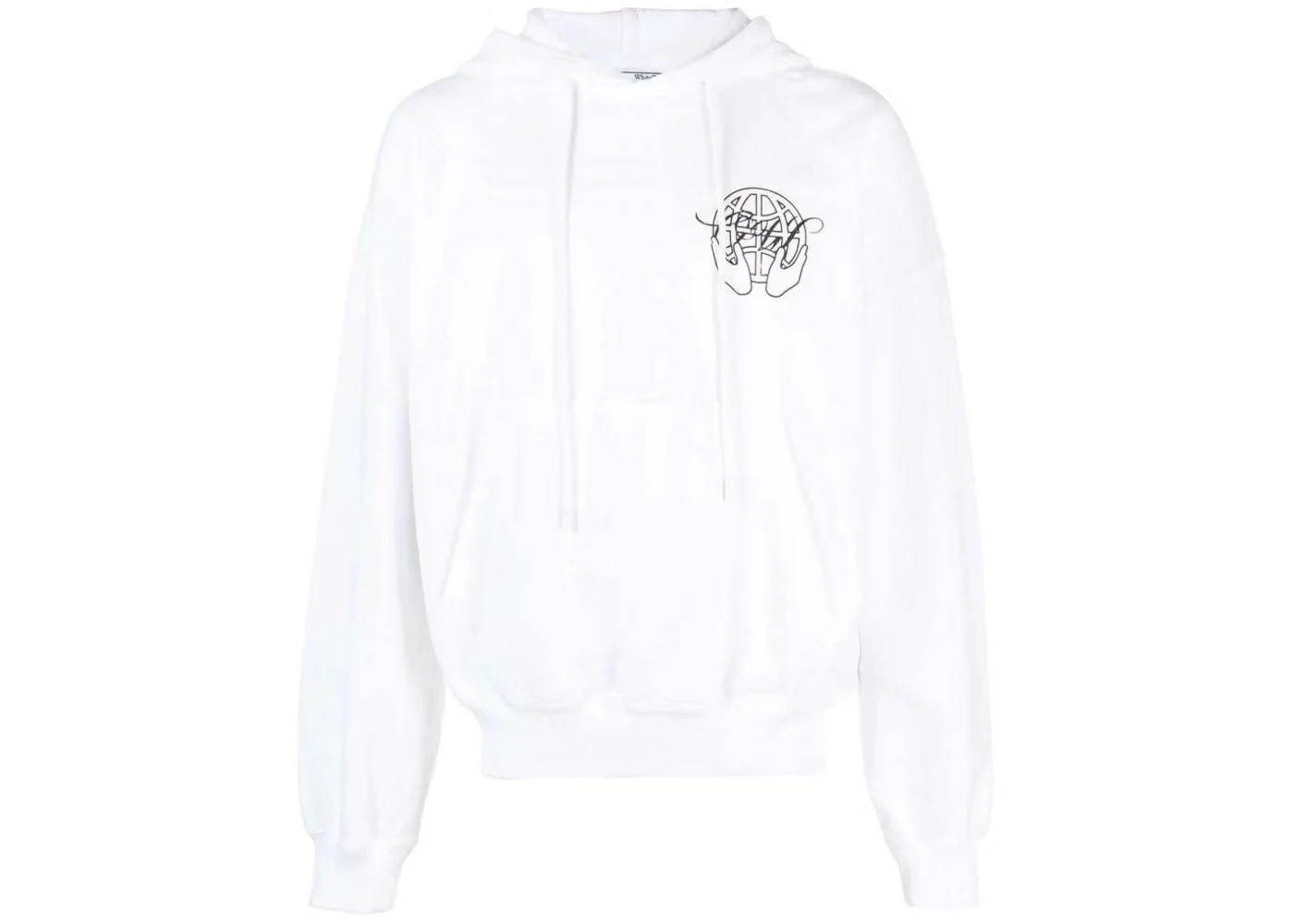 OFF-WHITE Hand Arrow Boxy Hoodie White