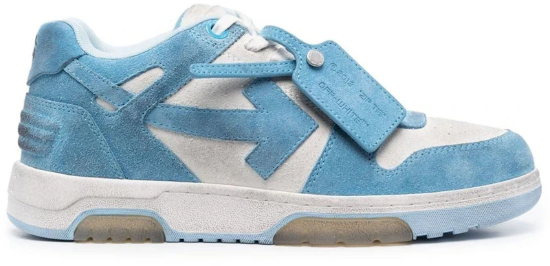 OFF-WHITE OOO Low Out Of Office Vintage Suede White Light Blue